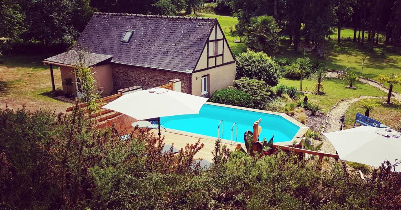 Le Vieux Moulin Gites - Detached Cottage With Garden Views And Pool Guegon Экстерьер фото